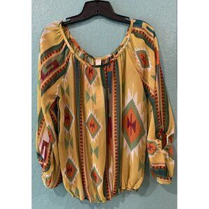 Sheer Medium Yellow Yahada Blouse
